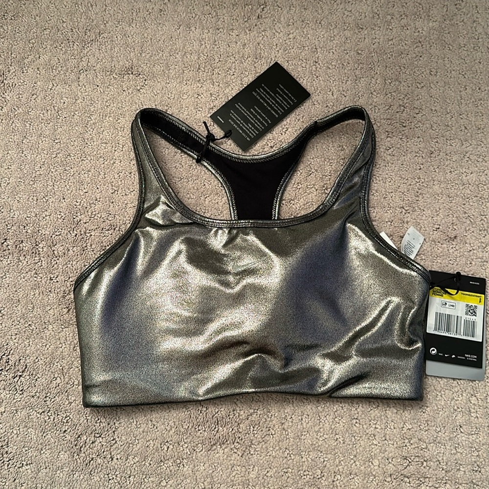 Nike metallic sports bra